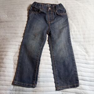 The Children's Place Toddler Boys Blue Jeans Straight Adjustable Waist Size 3T